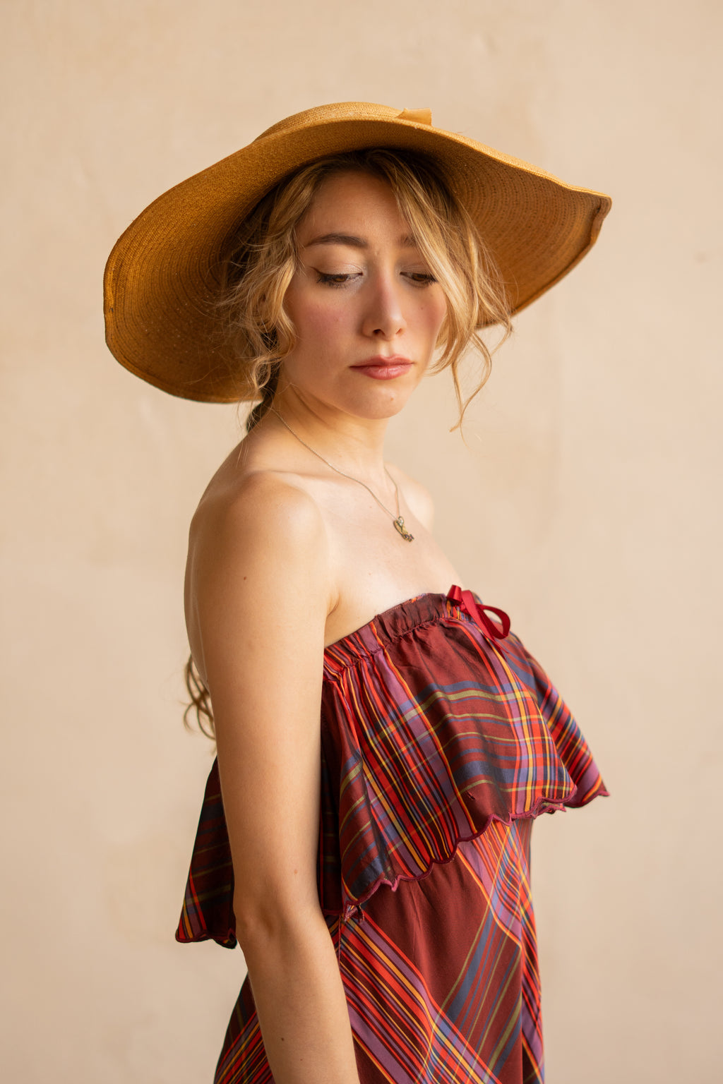 1970 Tartan Maxi Dress