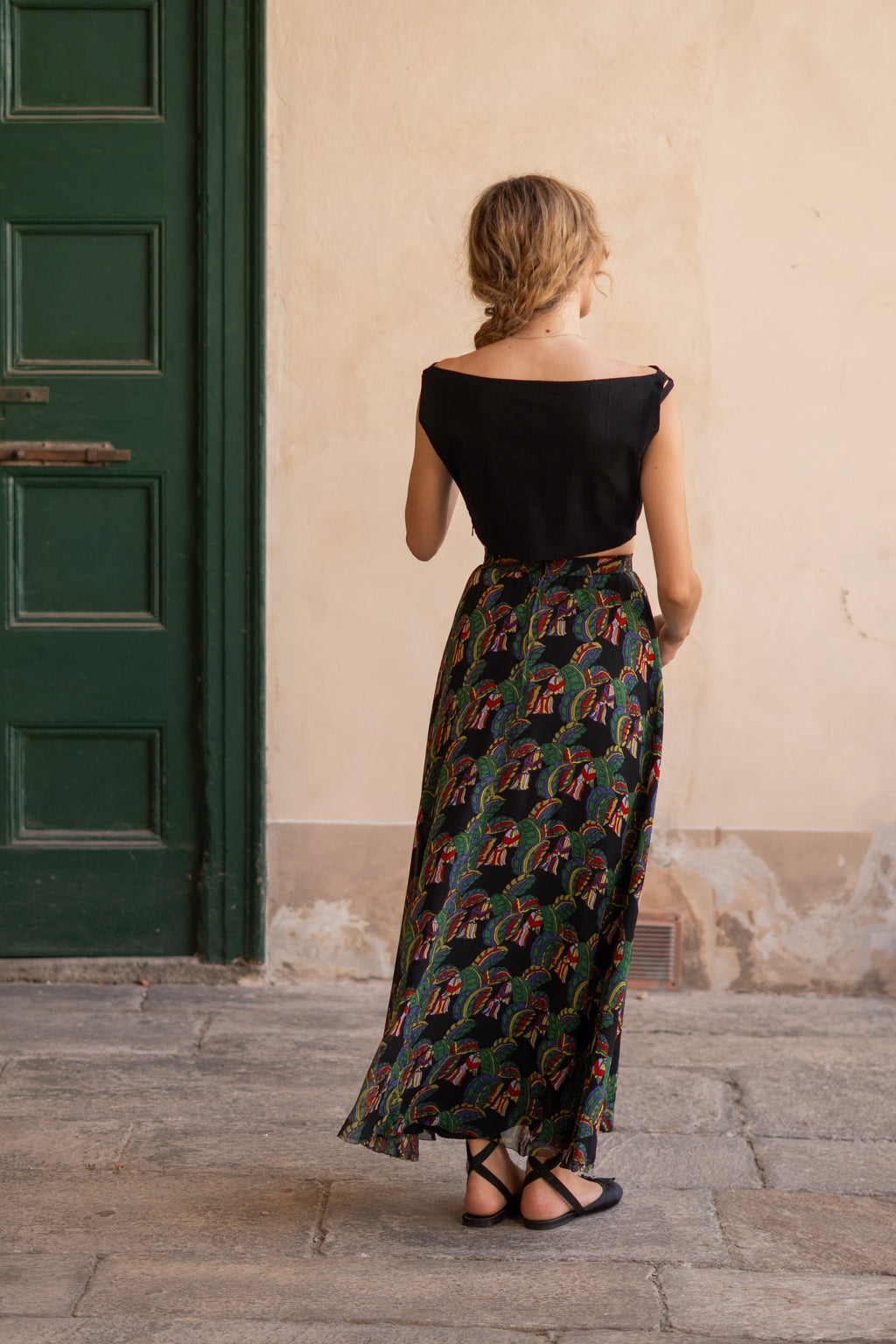70s Chloe Crepe Skirt