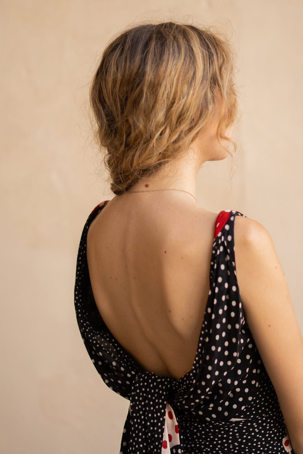 Y2K Odicini Couture Polka Dot Evening Dress