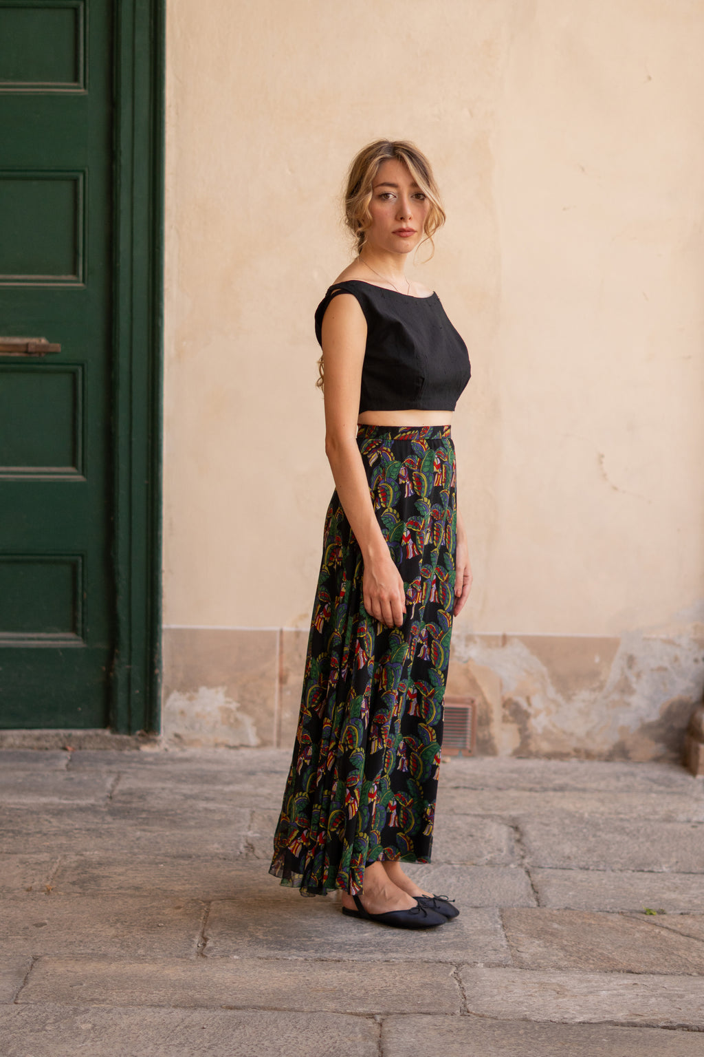70s Chloe Crepe Skirt