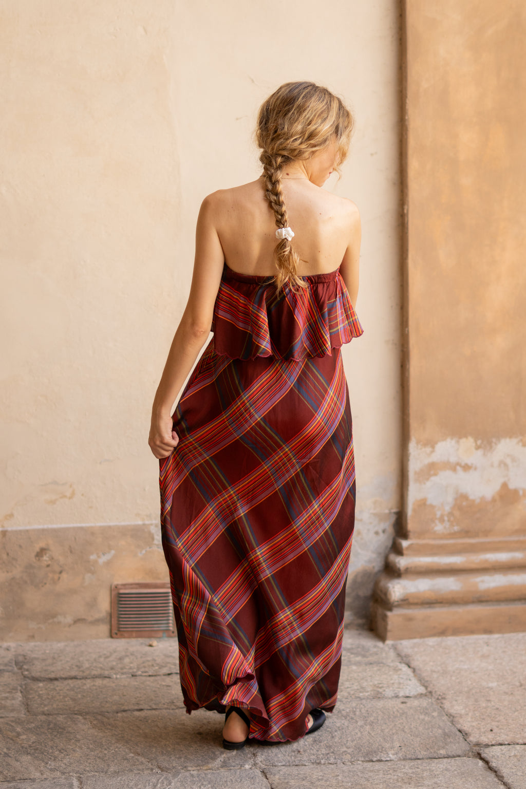 1970 Tartan Maxi Dress