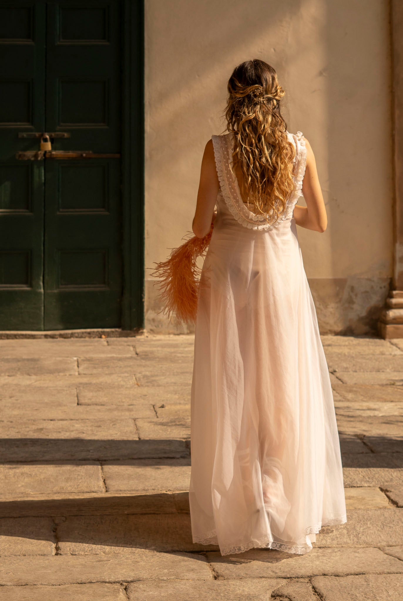 1960 Pale Pink Embroidered Nylon Nightgown