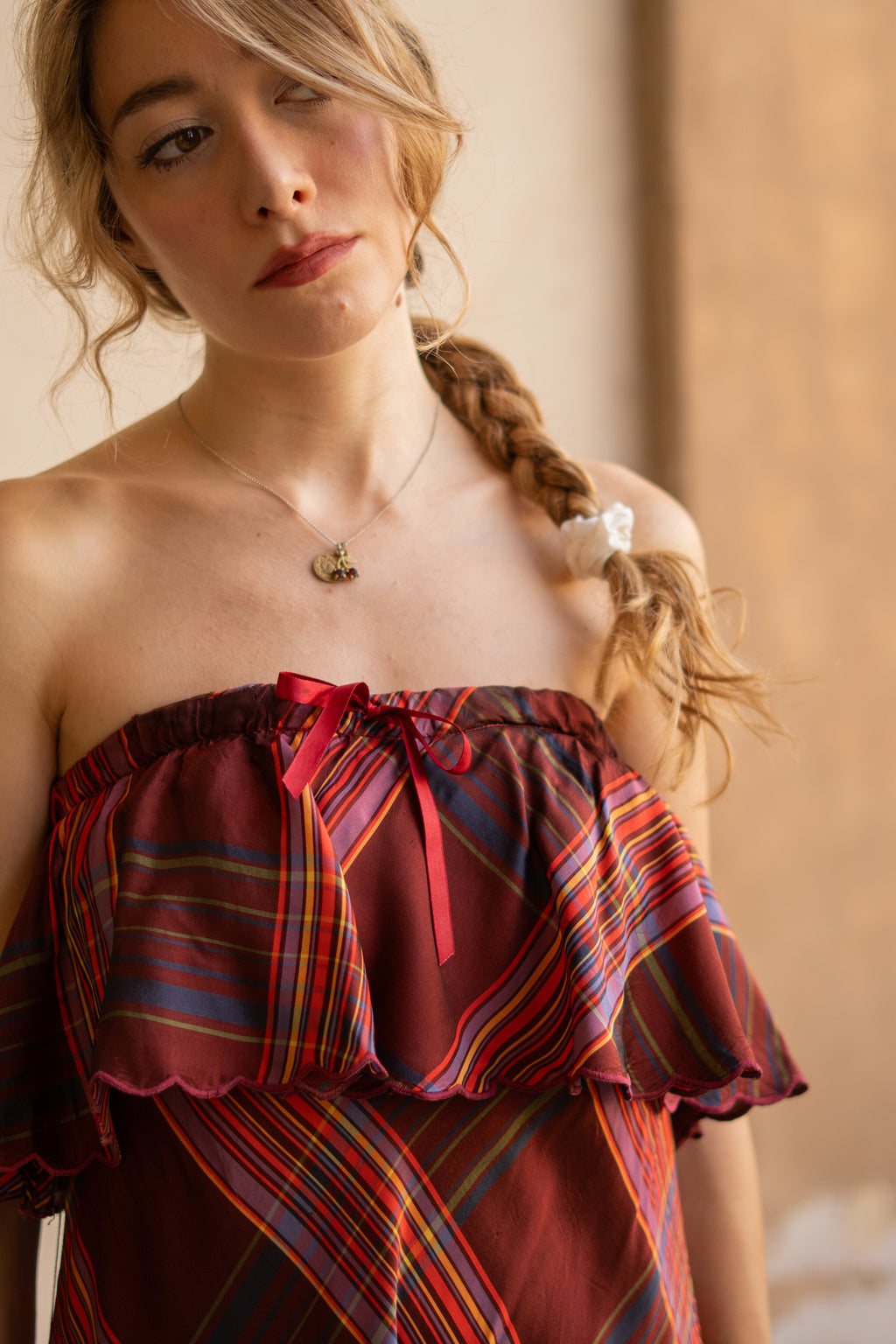 1970 Tartan Maxi Dress