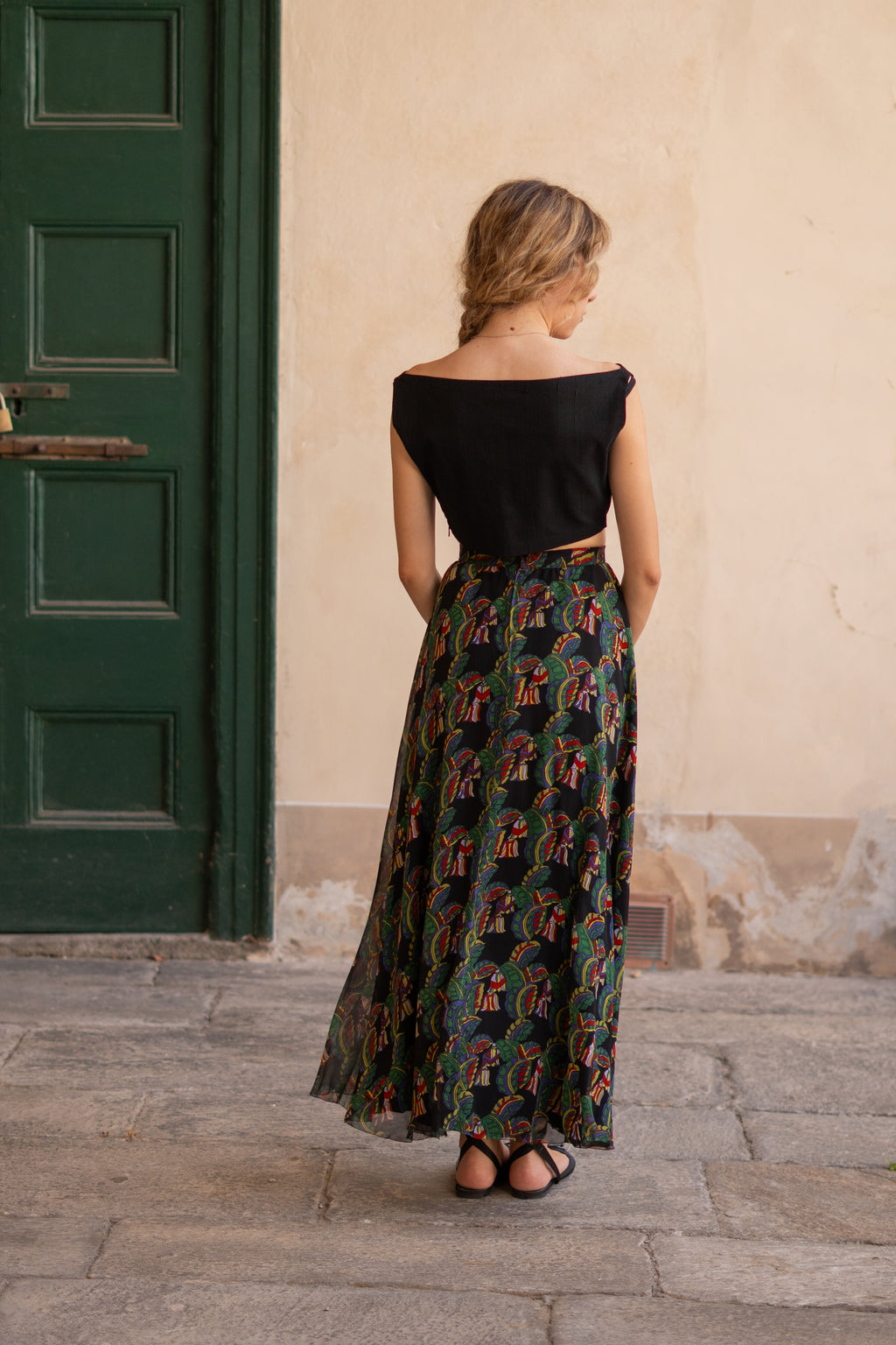 70s Chloe Crepe Skirt
