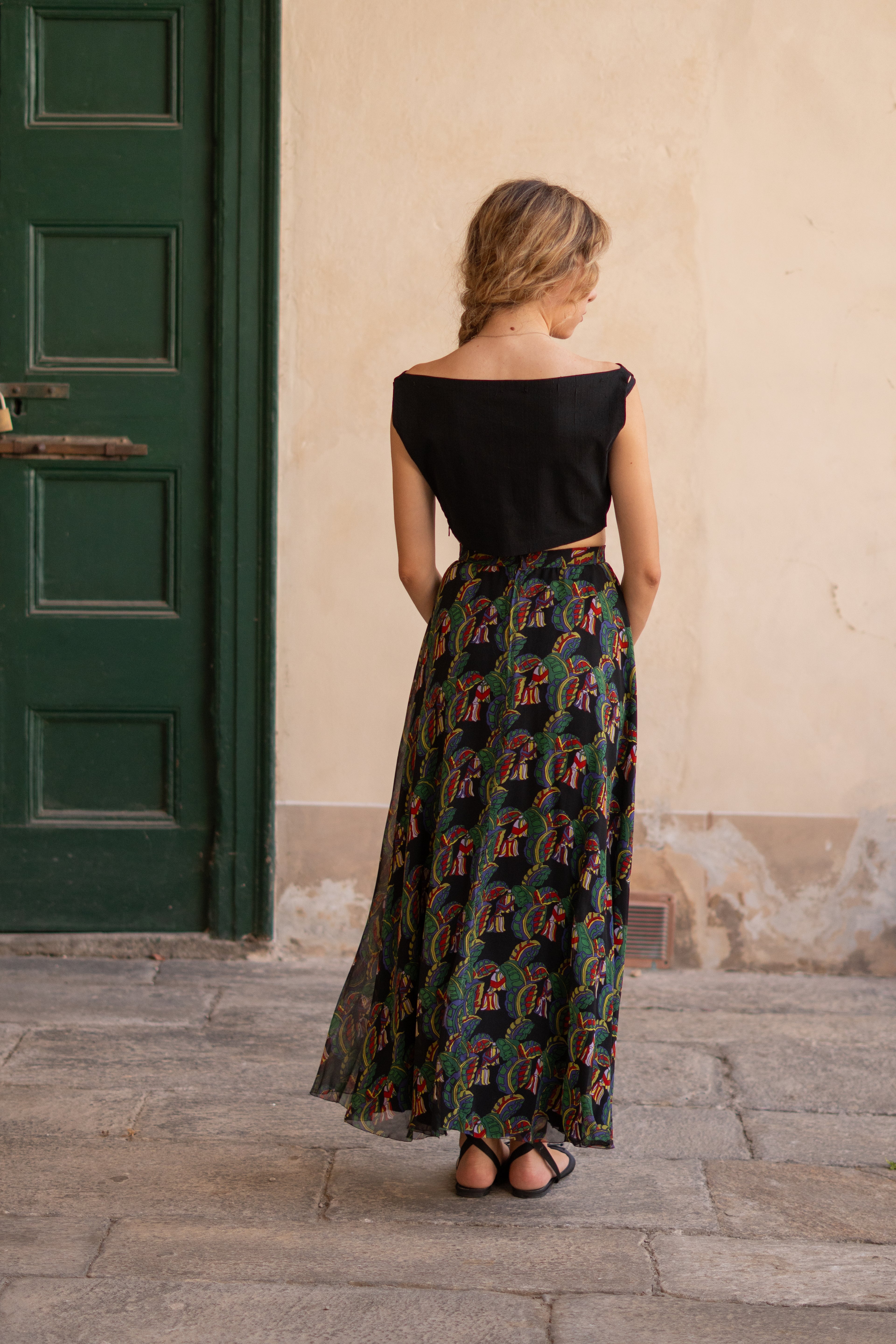70s Chloe Crepe Skirt