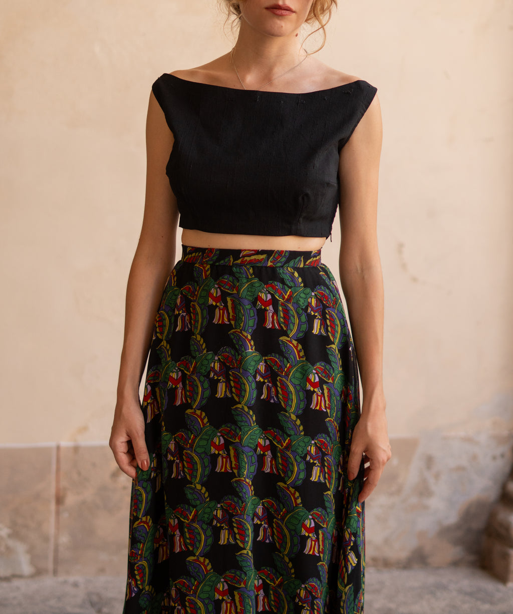Early 60s Shantung Crop Top
