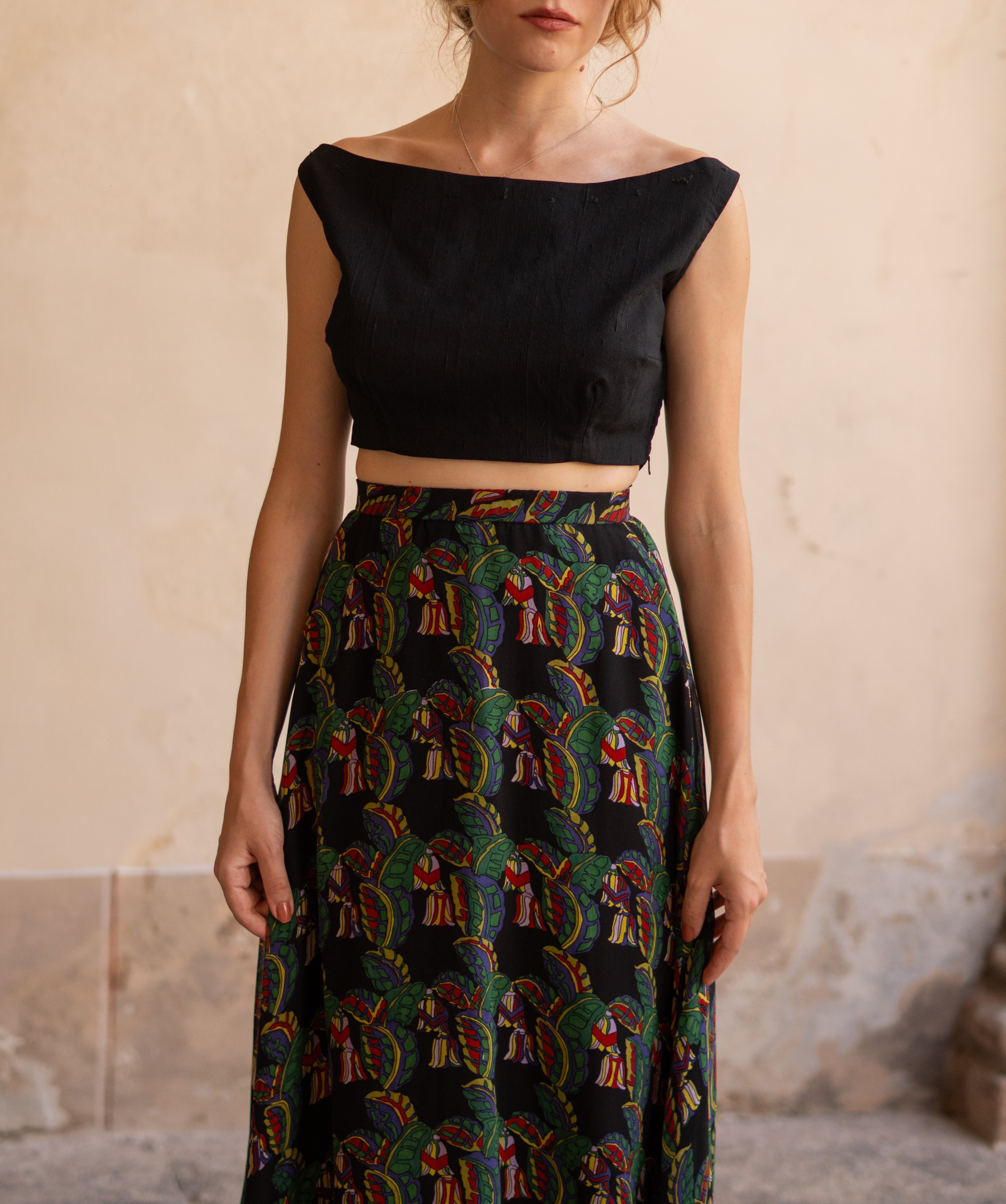 Early 60s Shantung Crop Top