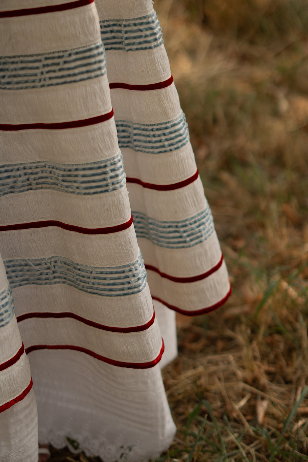 1950 Velvet Stripes Rafia Circle Skirt