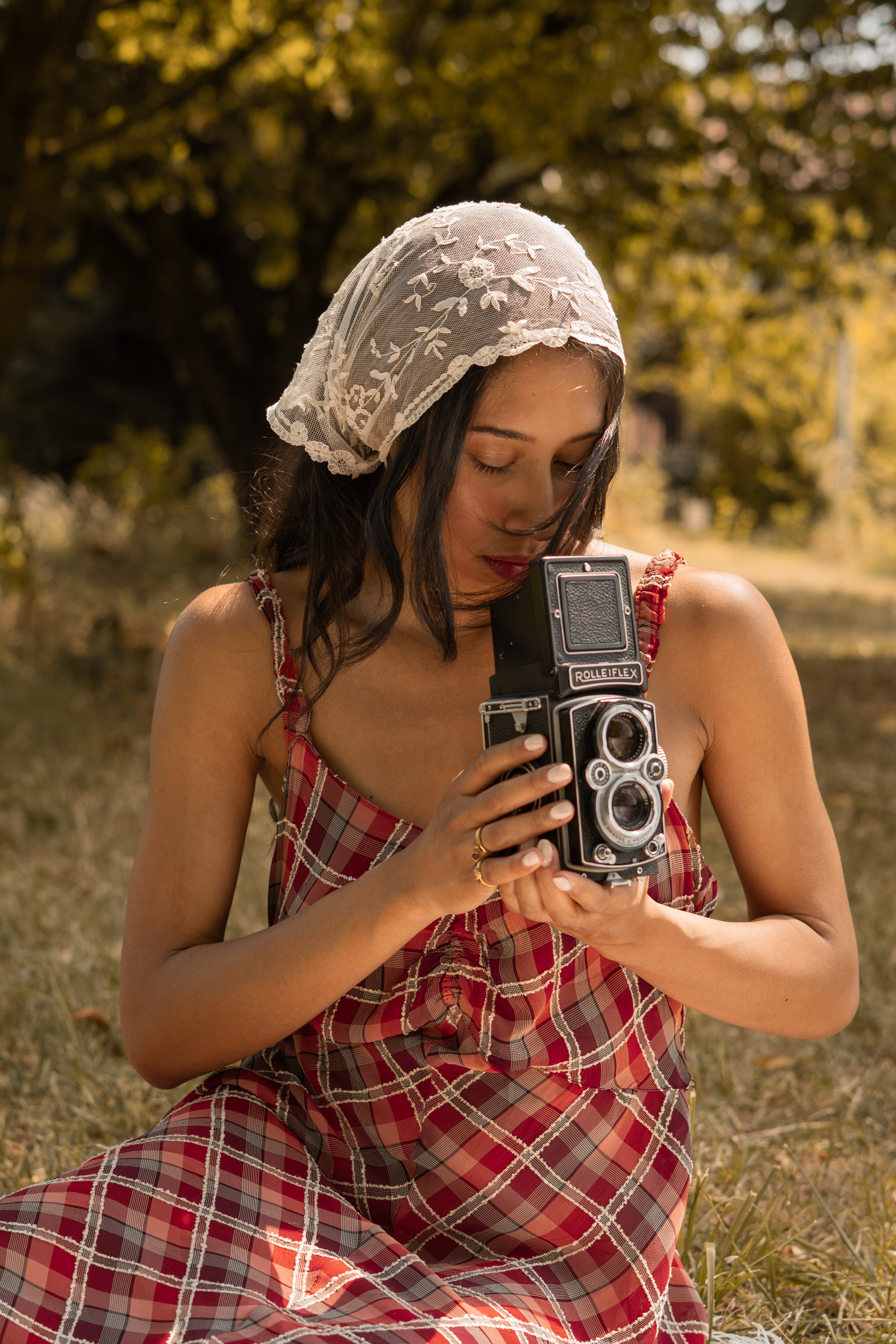 1930s Plaid Garden Dress