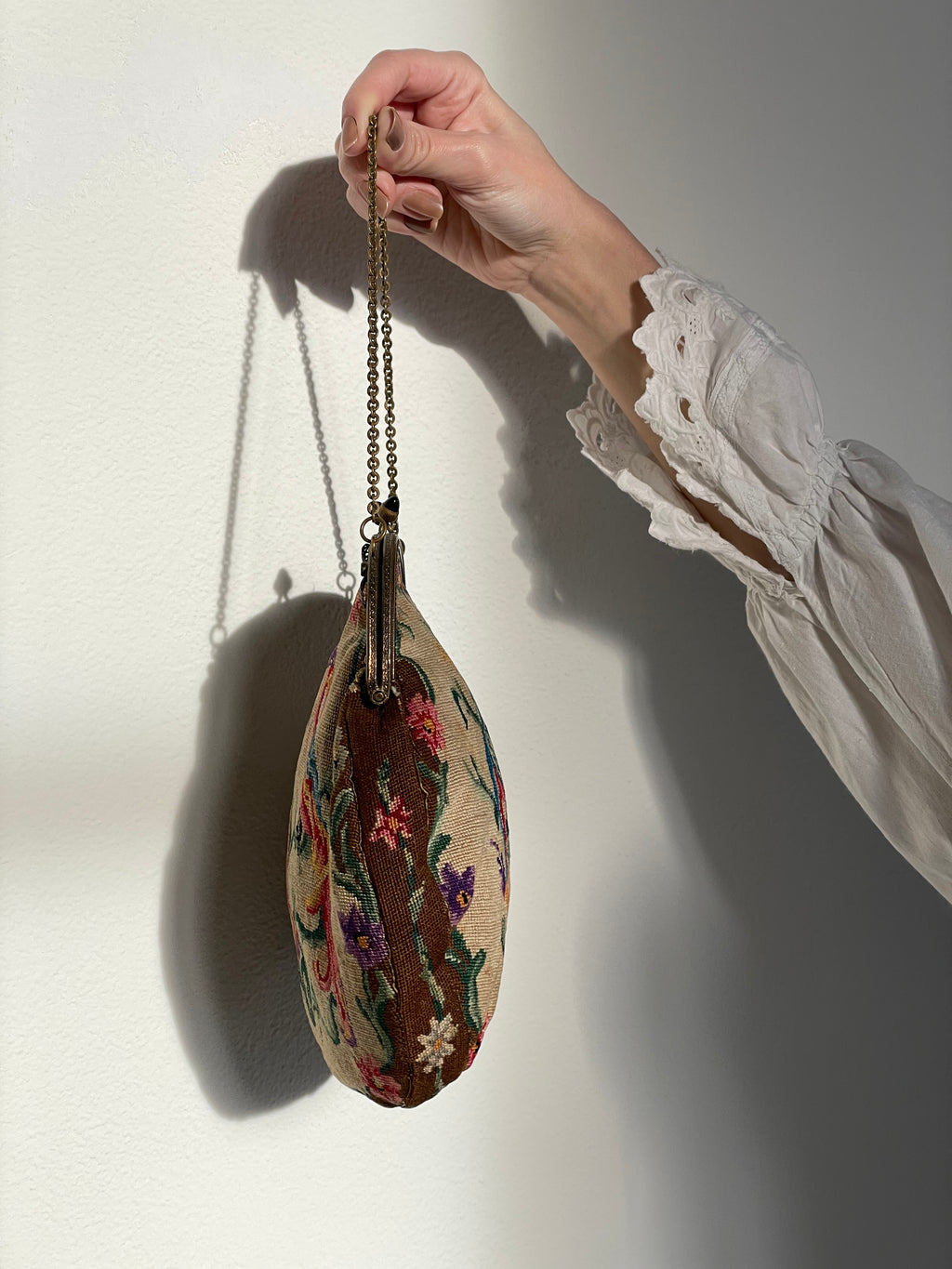 Antique Petit Point with Paradise Birds Purse