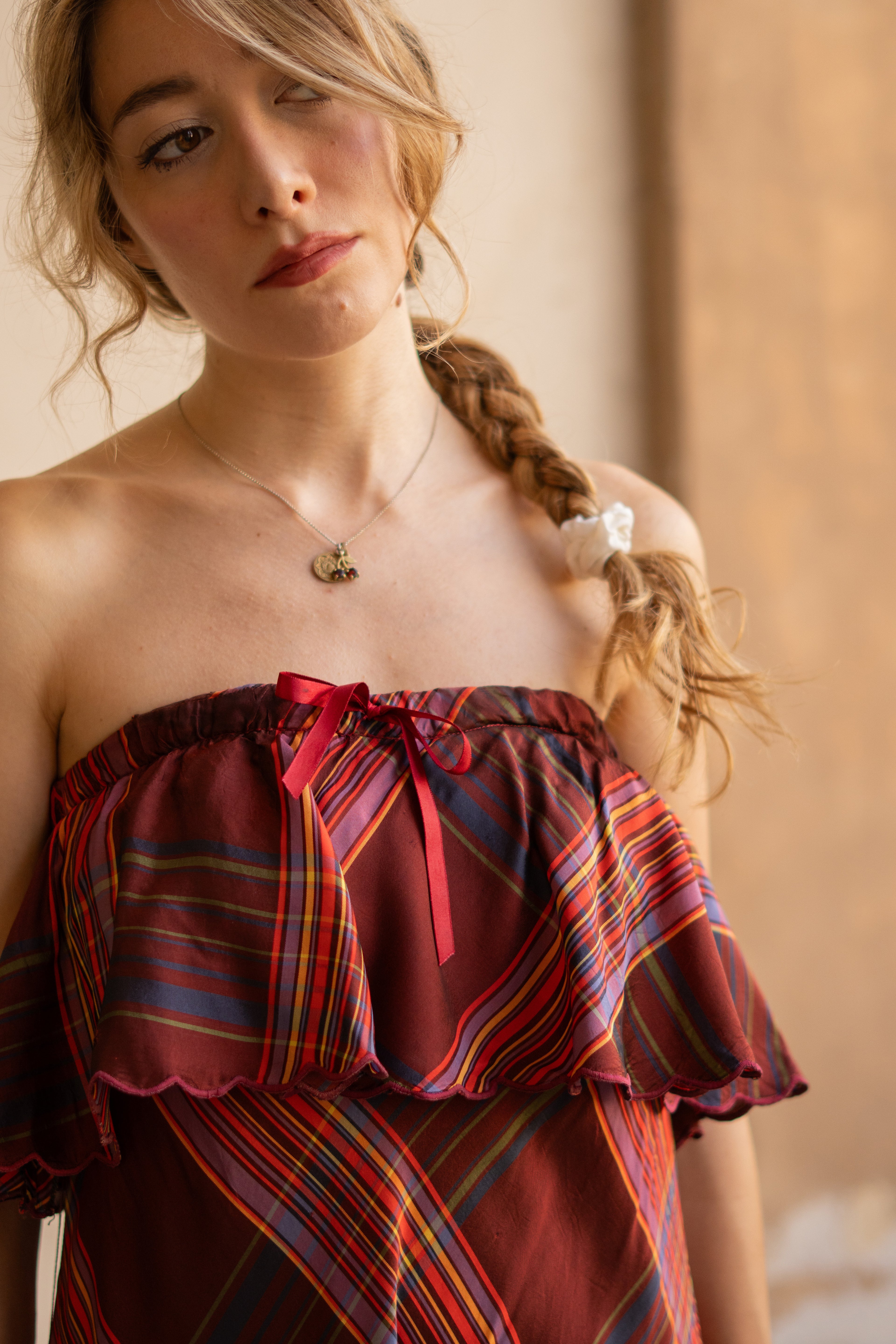 1970 Tartan Maxi Dress