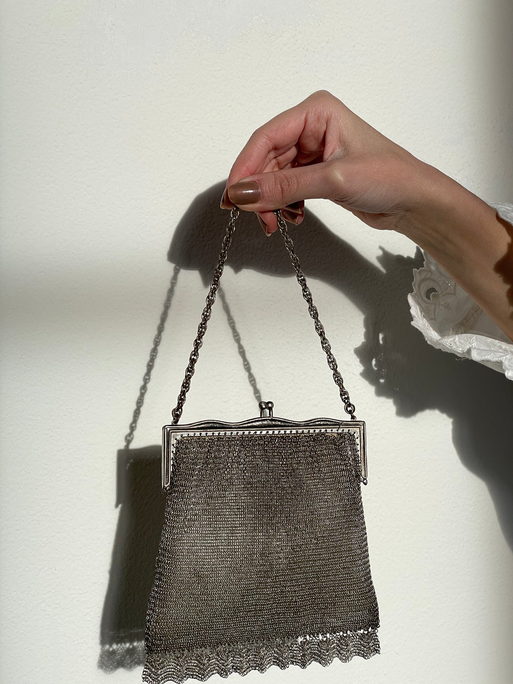 Antique German Silver Mesh Purse